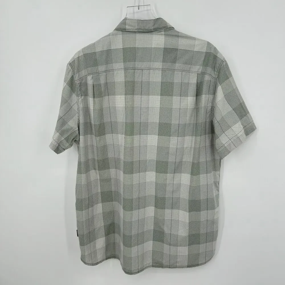 The North Face shirt XL nylon plaid button front lightweight outdoor hiking